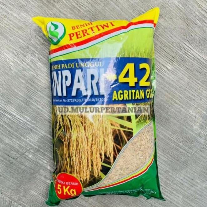Benih padi unggul INPARI 42 AGRITAN GSR isi 5 kg dari benih pertiwi Qink