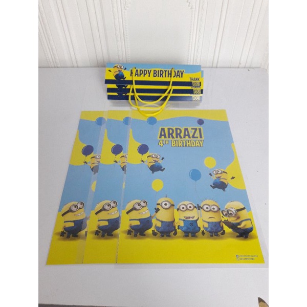 

plastik snack minion / kantong snack minion / plastik bingkisan snack minion