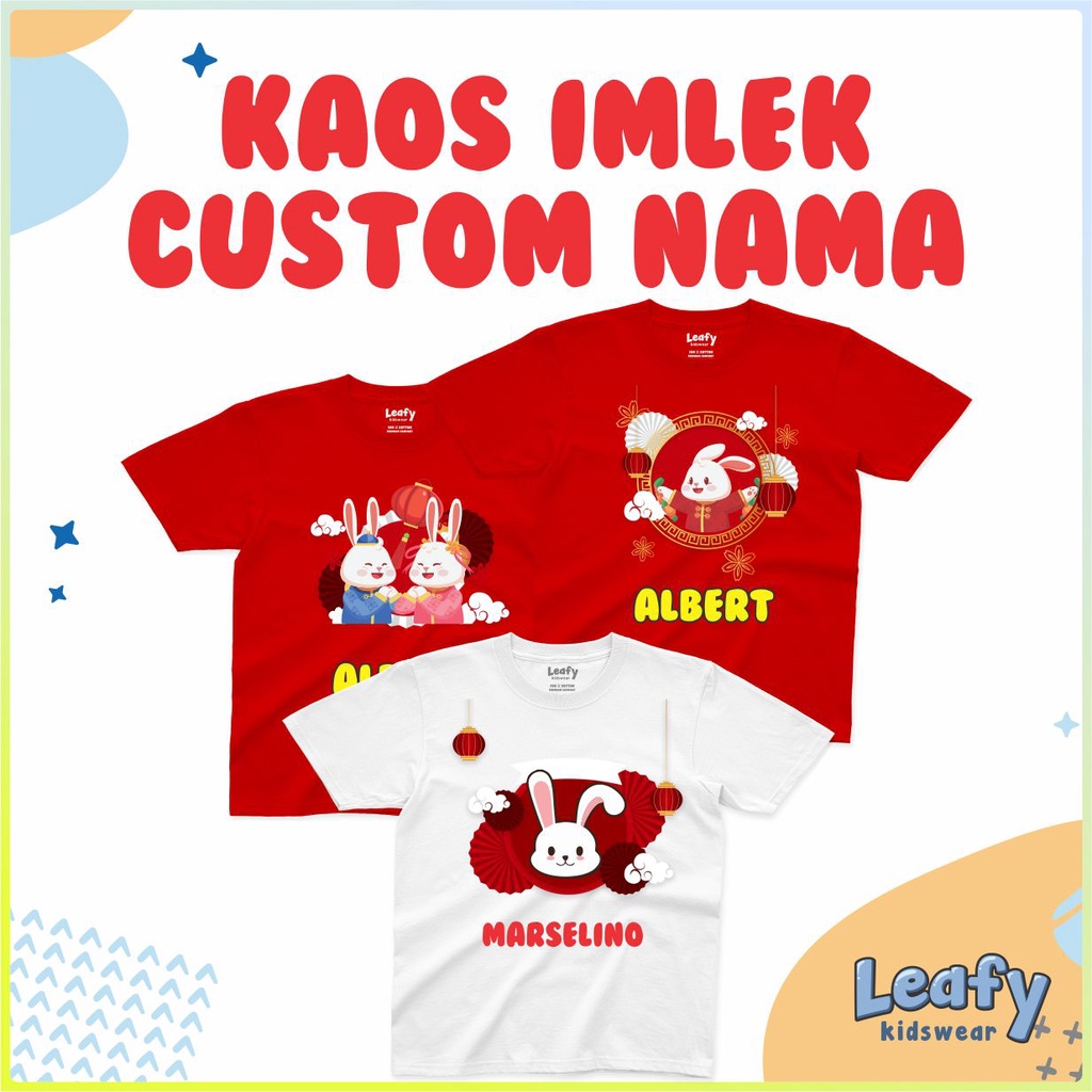 KAOS IMLEK CUSTOM NAMA KAOS ANAK - Leafy Kidswea
