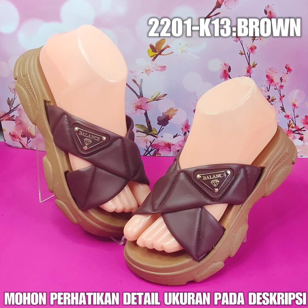 Sandal Tali ala Korea  2201 K13 Wedges jelly SDLWW