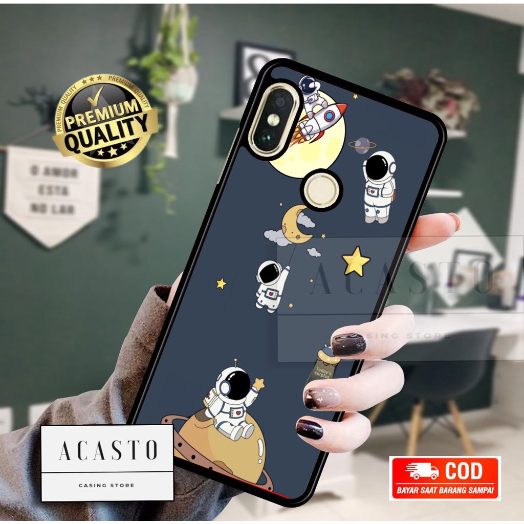 ACASTO Case XIAOMI MI A2/ MI A2 LITE/ S2/ MI A1 motif gambar cartoon astronot art 004 custom case mu