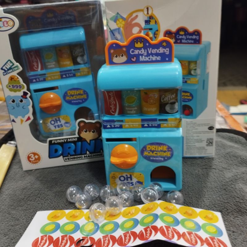 mainan funny mini vending machine drink/vending machine termurah mainan keluarga