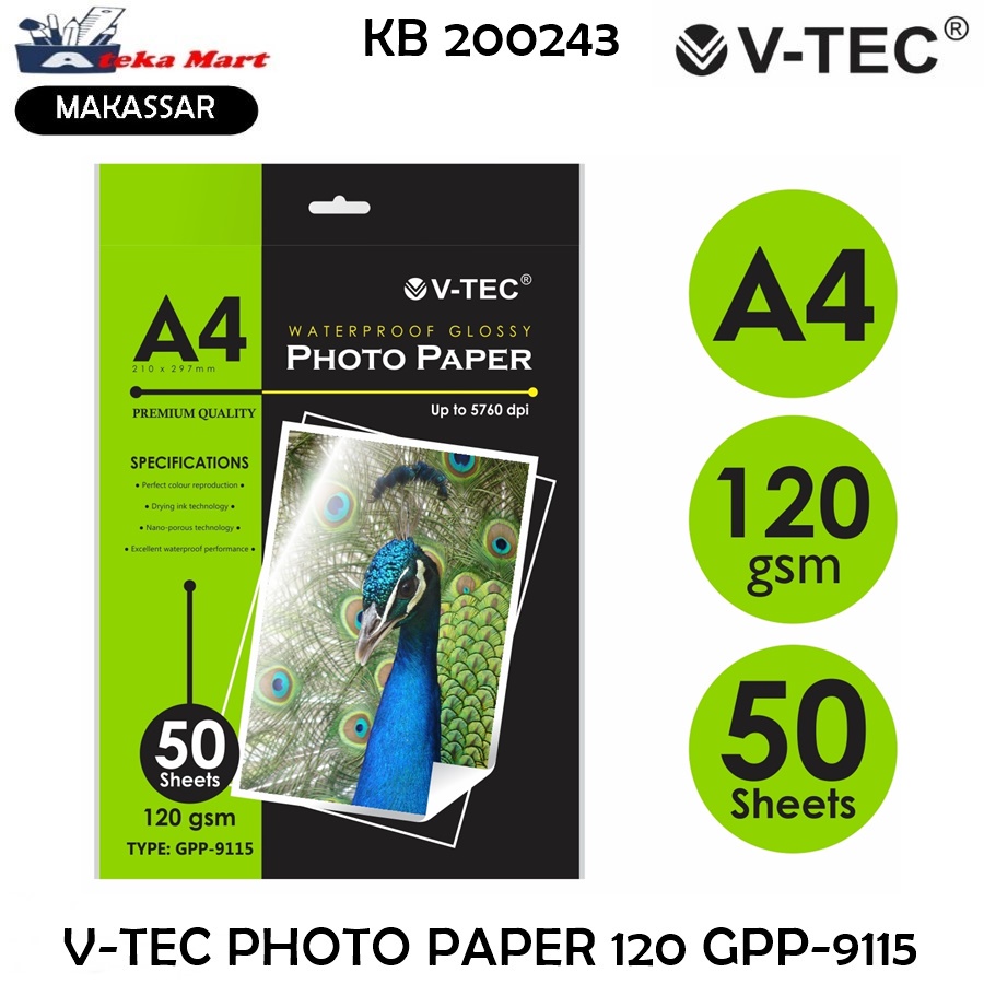 

V-TEC PHOTO PAPER 120 GSM GPP-9115