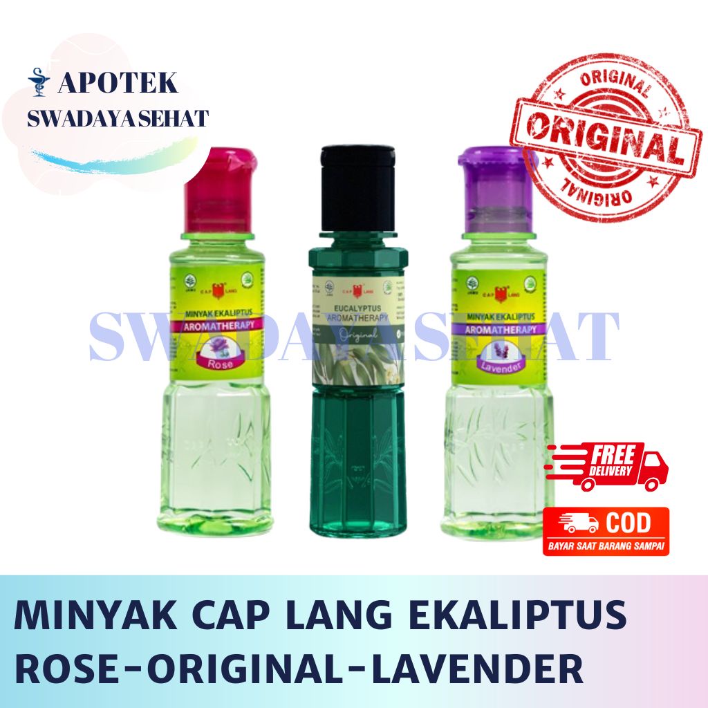 CAP LANG Minyak Ekaliptus Lavender Rose Original 60 ML - Angin Kayu Putih 30 ML Caplang Menghangatkan Eucalyptus