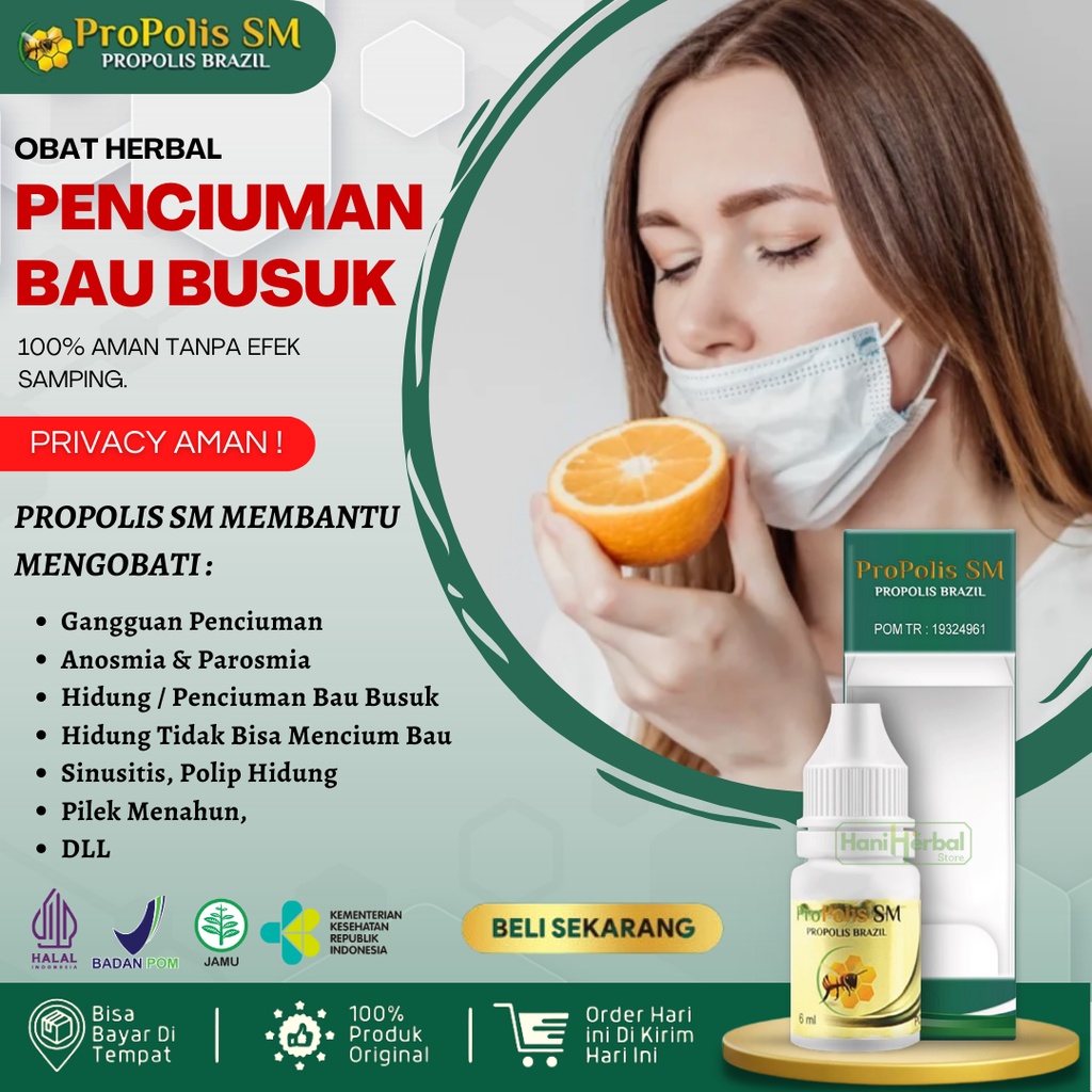 Obat Parosmia 100% Herbal - Bantu Atasi Gangguan Penciuman, Obat Penciuman Bau Busuk, Obat Hidung Ba