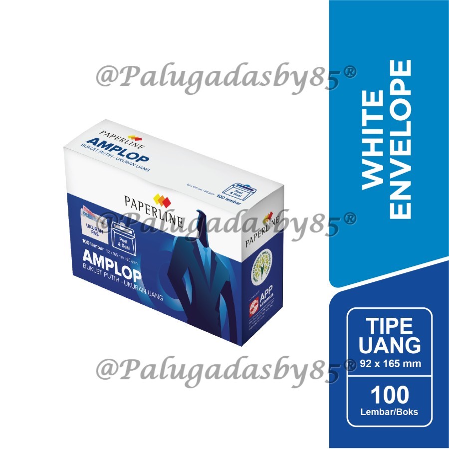 

Amplop PAPERLINE Tipe Uang Perekat (1 Pak Isi 100 Lembar) Ukuran 9.2 x 16.5 cm / Amplop Tipe Uang Putih / Paperline Amplop Tipe Uang / Paperline Amplop Banknote / Amplop Putih Polos Paperline