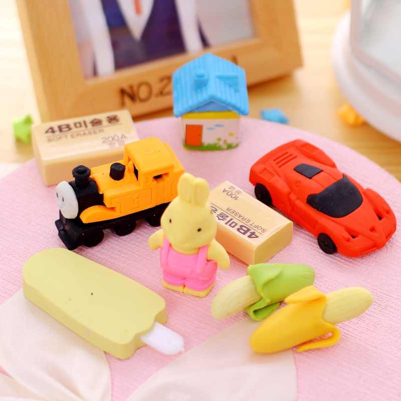 [MTOYS] Penghapus Pensil Motif Mobil dan Kereta Lucu Berbagai Warna Keren - JT0004