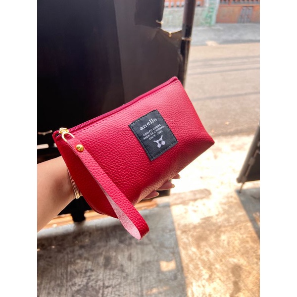dompet coin/dompet tangan/pouch kulit jeruk