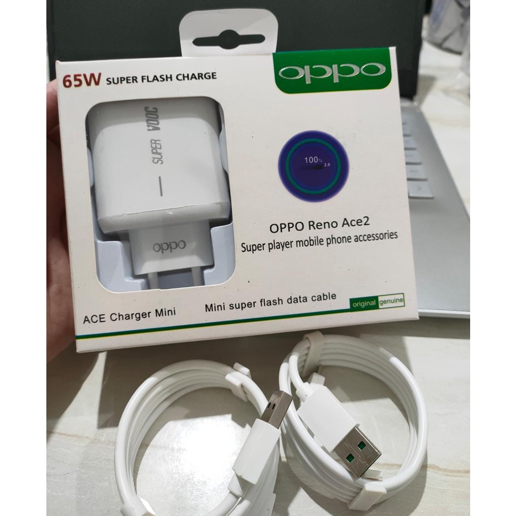 CHARGER OPPO RENO ACE 2 VOOC FAST CHARGING 65W ORI 99