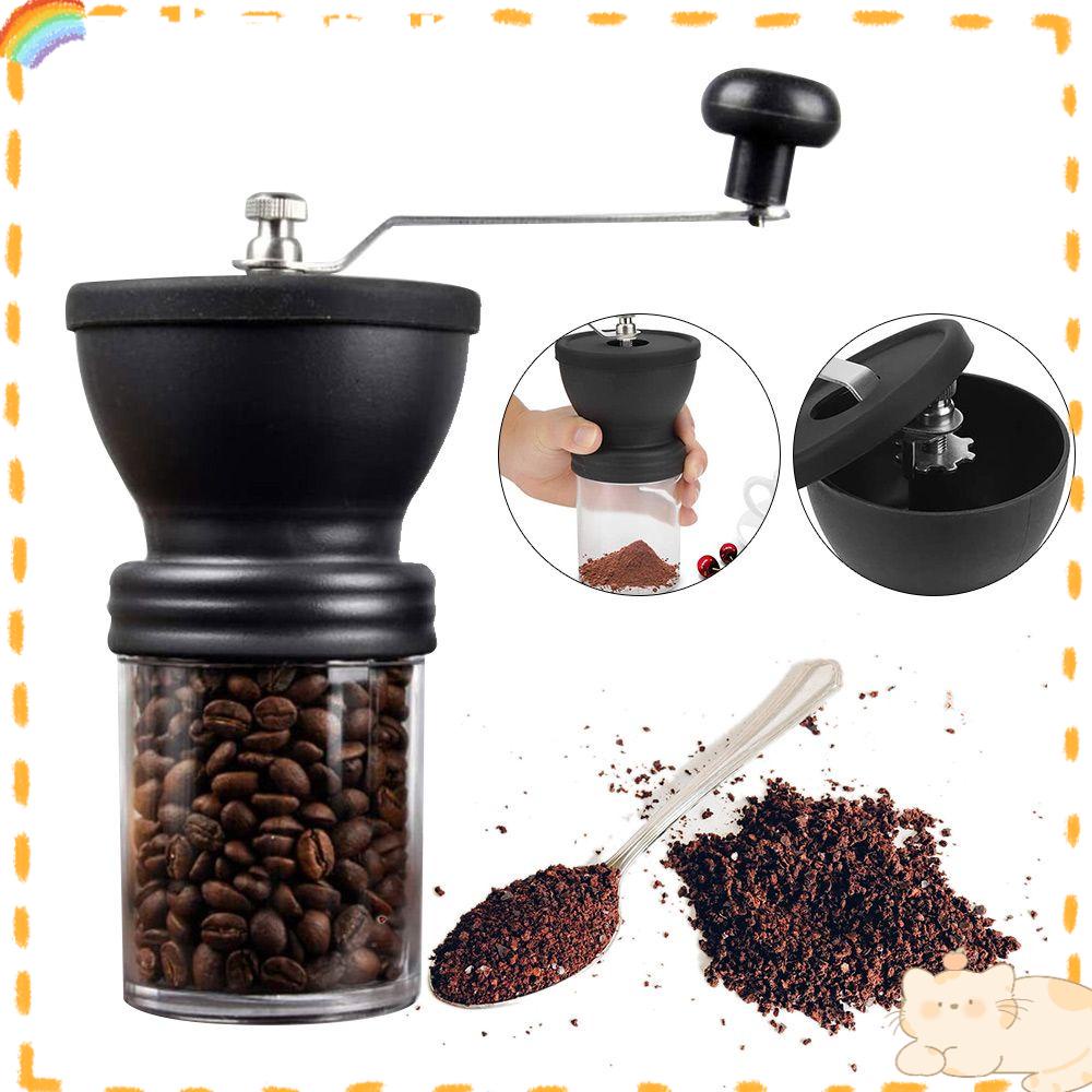 Solighter Penggiling Kopi Manual Alat Dapur Espresso Burr Grinders Adjustable Knob Setting