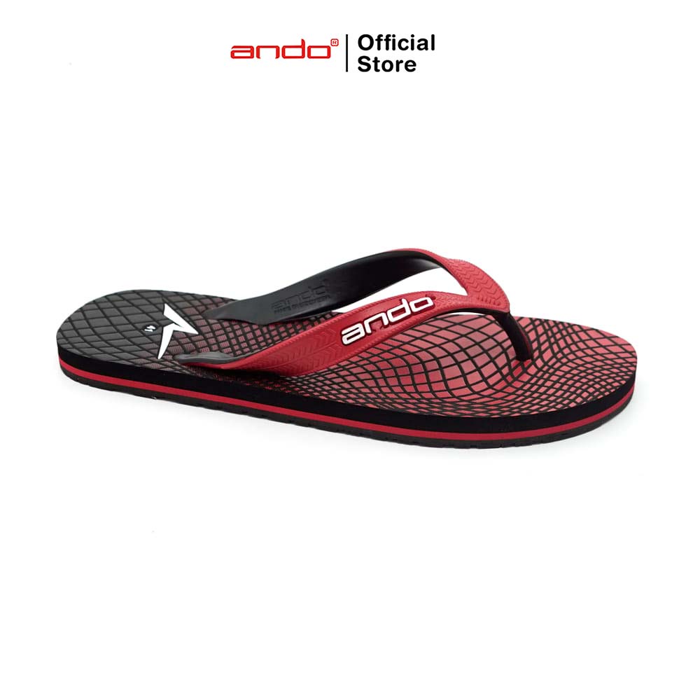 Ando Official Sandal Jepit Ionic Pria Dewasa - Merah