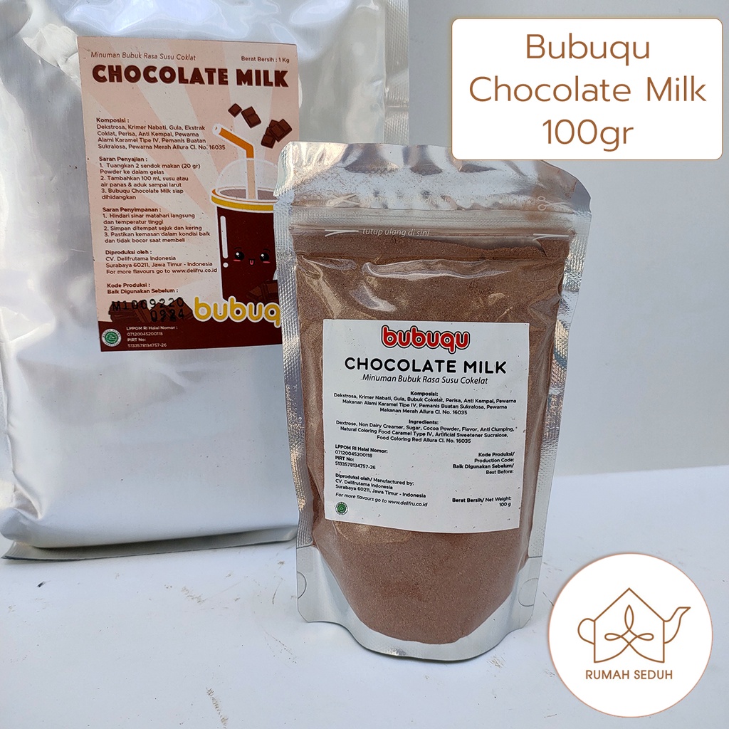 

Bubuqu Chocolate Milk Powder 100gr - Minuman Bubuk Rasa Coklat Susu