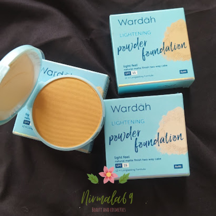 Wardah Lightening powder refill foundation light feel/bedak refill  light feel/bedak wardah/dempul w