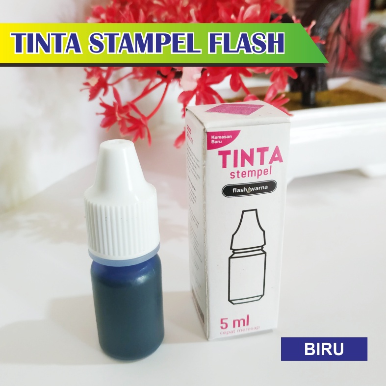 

Tinta Stampel Flash Warna Biru