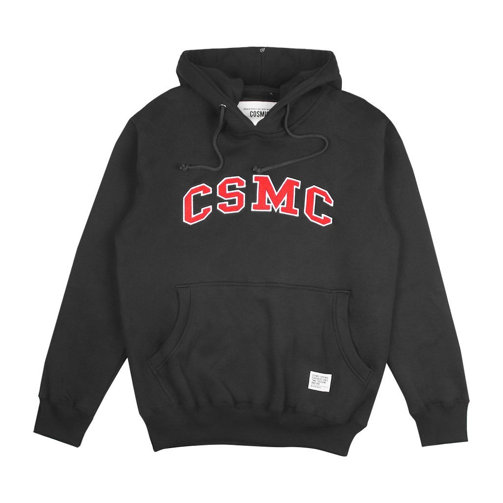 Cosmic Sweater Hoodie CSMC Hitam | Sweater Hoodie Fullover Asli 100% Cotton Plecce Tebal Black Peace