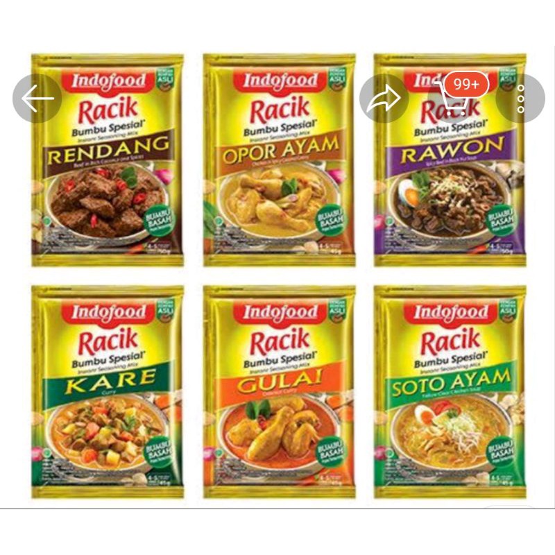 

BUMBU RACIK IF. Rendang, Rawon, Kare, Opor, Gulai 50gr