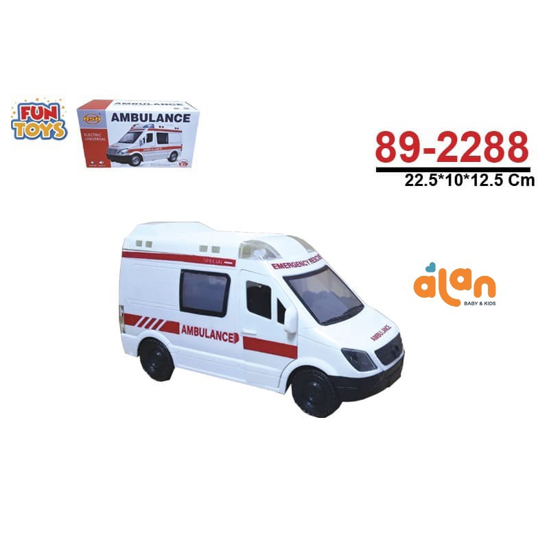 Ambulance Electric Universal 89-2288 / Mainan Anak (Warna Random)