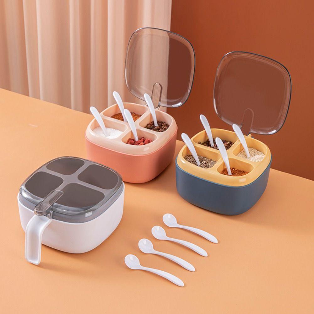 [Elegan] Toples Bumbu Lada Dapur Storage Organizer Wadah Bumbu Anti Lembab Plastik