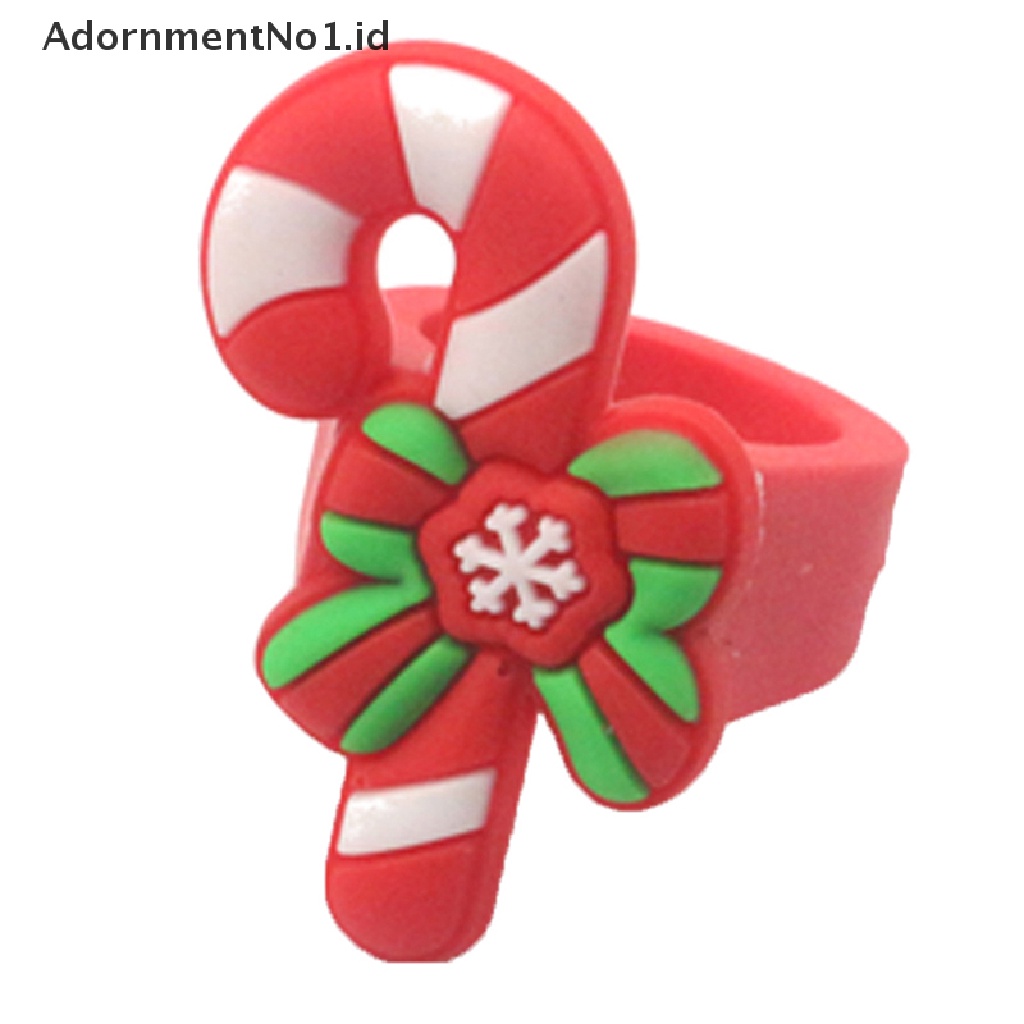 [AdornmentNo1] Menawan Cincin Natal Xmas Santa Claus Snowman Elk Wand Lembut Cincin Plastik Selamat Tahun Baru Mainan Anak Cincin Natal Perlengkapan Pesta [ID]