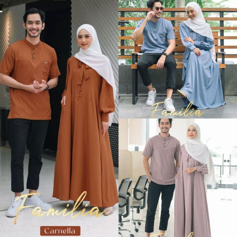 GAMIS COUPLE MUSLIM PASANGAN KEKINIAN / COUPLE LEBARAN KOKO KURTA PAKISTAN GAMIS KOMBINASI TERBARU /