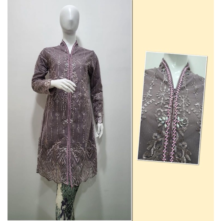 Permata Olshop / Setelan Kebaya Busui Payet Modern / Kebaya Wisuda / Kebaya Tunik Busui / Kebaya Kondangan / Kebaya