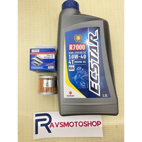 OLI SUZUKI ECSTAR R7000 1.3L GRATIS FILTER OLI SUZUKI GSX SATRIA FU INJEKSI FUFI BANDIT 150 SEMI SYN