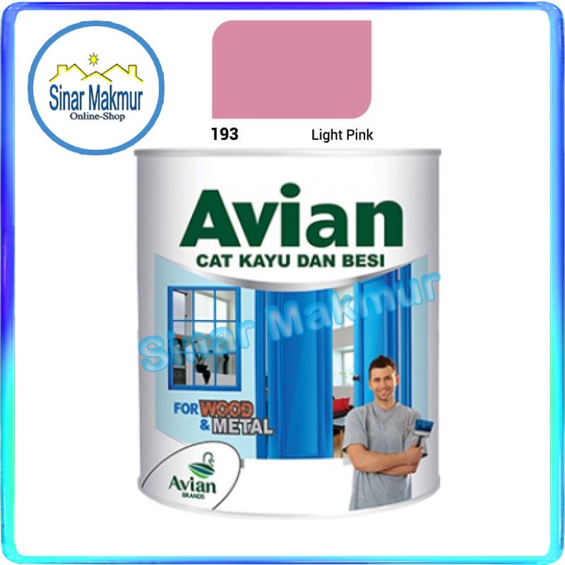 Cat Kayu Besi 1 KG 0,9 Liter 193 Light Pink (AVIAN)