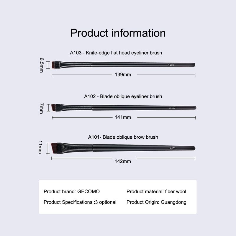 【COD】Ultra Thin Knife Edge Fine Eyeliner Brush Eyebrow Kuasn Alis Hitam Eyeliner Pen Eyebrow Brush Untuk Alat Makeup Kecantikan Brushes Makeup Eye Tools-CH