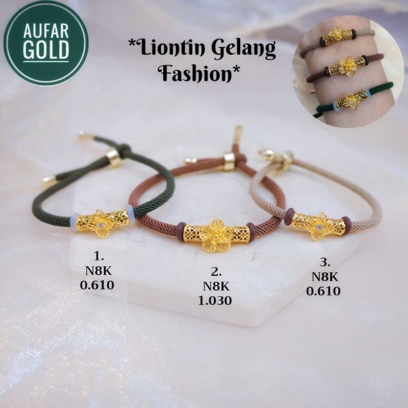 Fashion Aksesoris Wanita Perhiasan Liontin Gelang Emas Kadar 375/8K - Aufar Gold