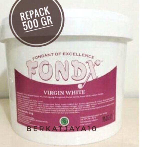 

codek9K4w Fondx repack 500 gr Virgin White Fondant Putih Gula Dekor