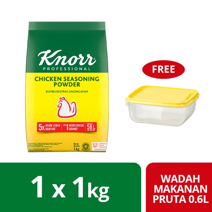 

Knorr Chicken Powder Refill 1Kg Free Container IKEA 0.6L