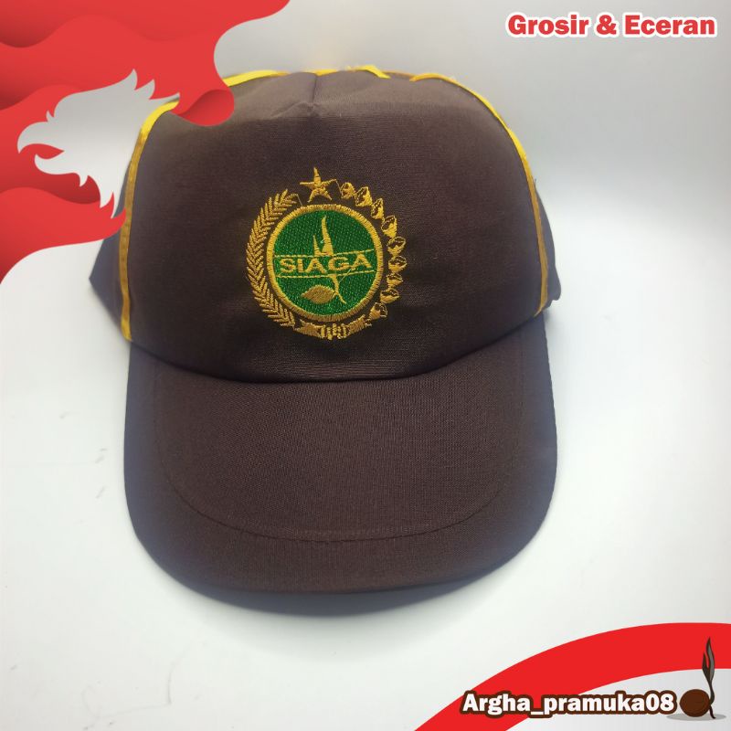 Topi Siaga Putra list Kuning Emas Bijian