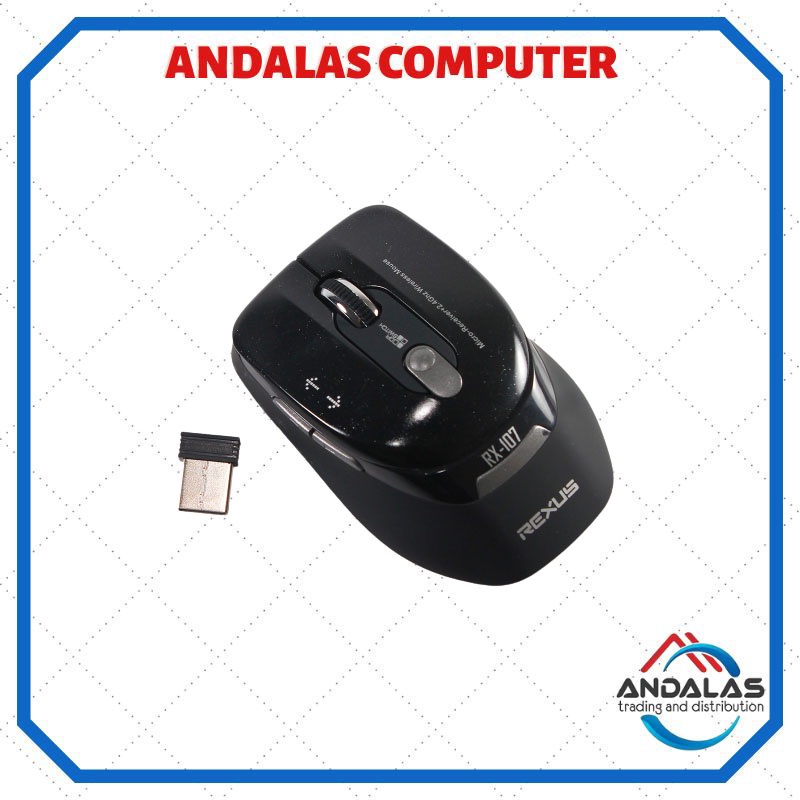 MOUSE WIRELESS GAME GAMING REXUS XIERRA RX-107 OFFICE KOMPUTER LAPTOP