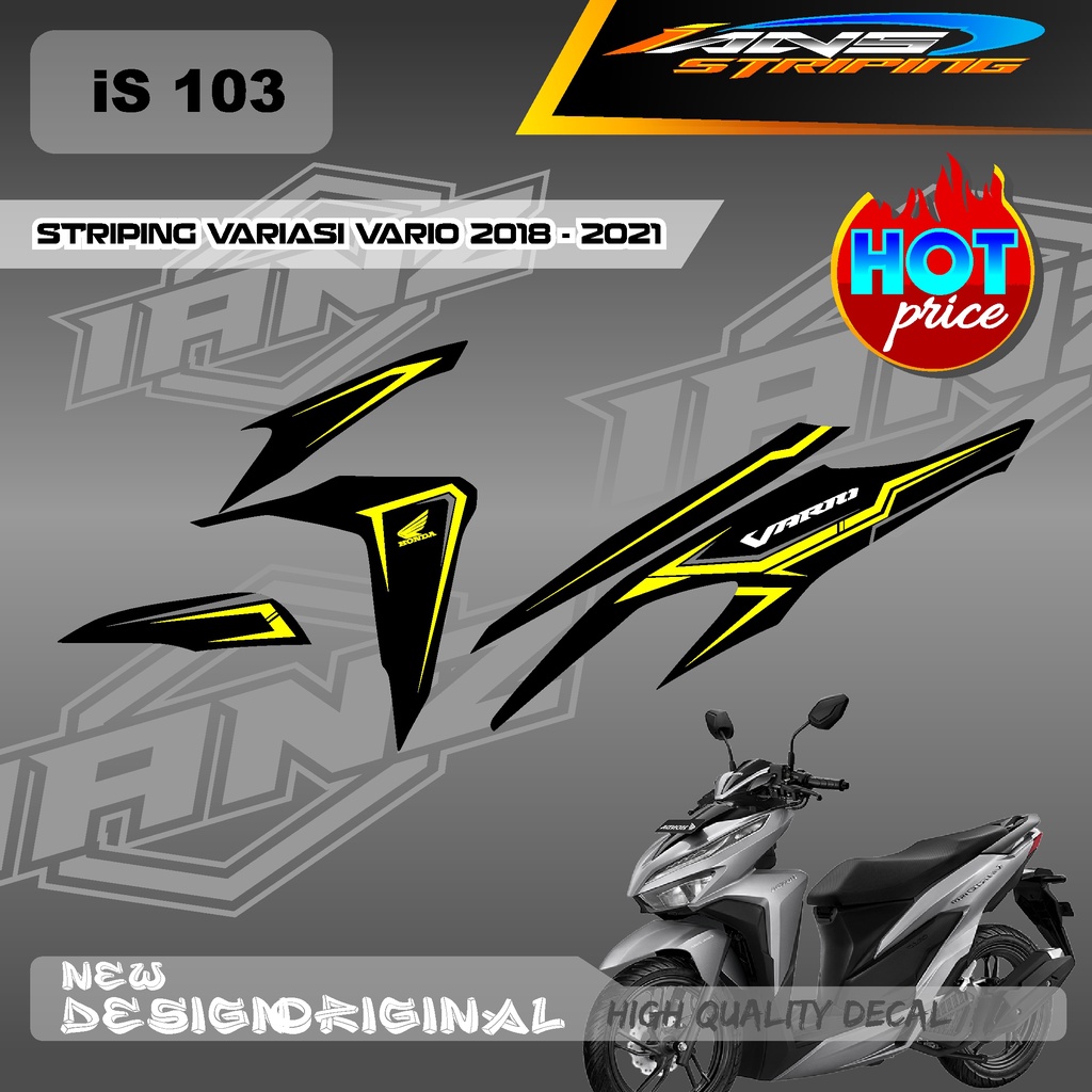 DECAL STRIPING VARIO Led Vario 150 MOTIF GRAFIK RACING BAHAN HOLOGRAM / NON HOLOGRAM IS103