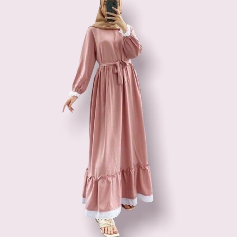 Recomended GAMIS SYEGA RUFFLE MOSCREPE / GAMIS SOGAN / GAMIS RENDA PREMIUM / DRESS MUSLIM TERMURAH