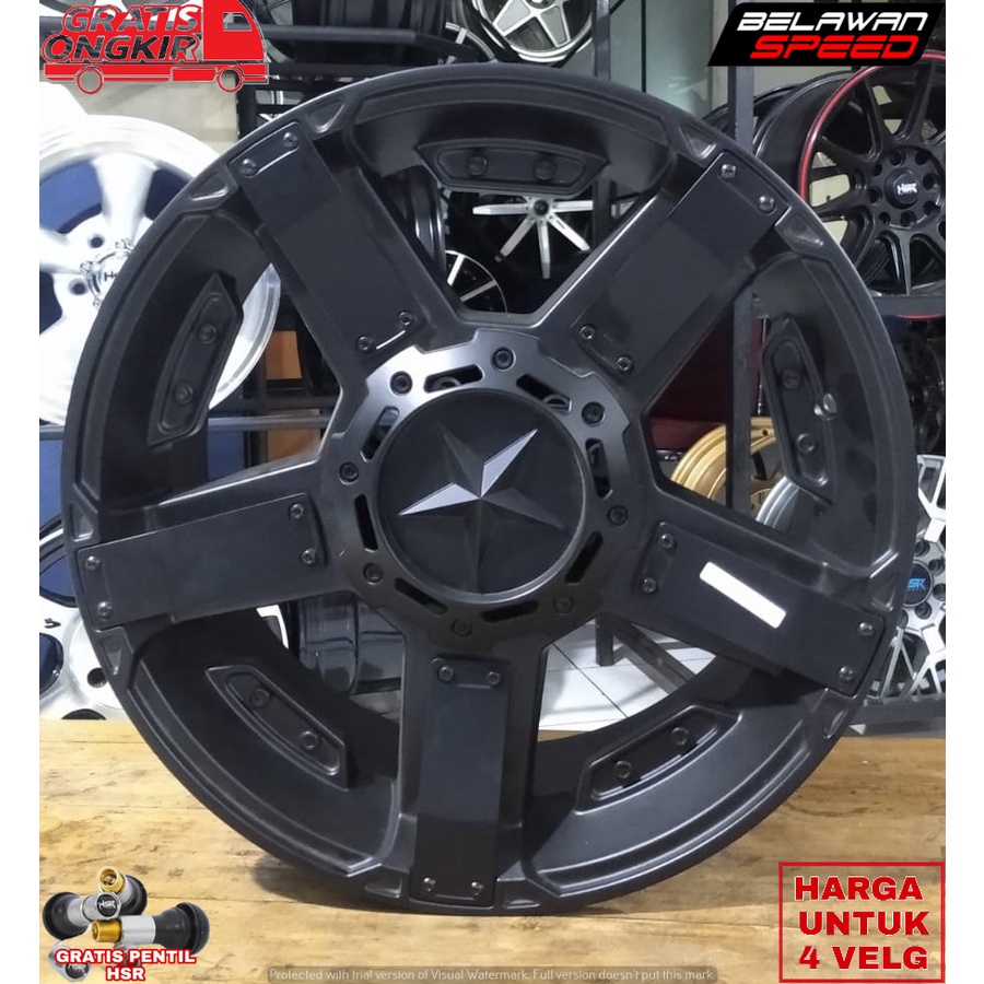 VELG RACING OFFROAD RING 17 HSR RASTA PCD 5X114,3/139,7 UNTUK RUSH TERIOS HILUX SINGLE ESCUDO JIMNY 