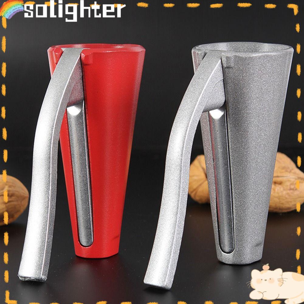 Solighter Walnut Cutter Clamp Portable Alat Dapur Nutcracker Pembuka Bentuk Corong