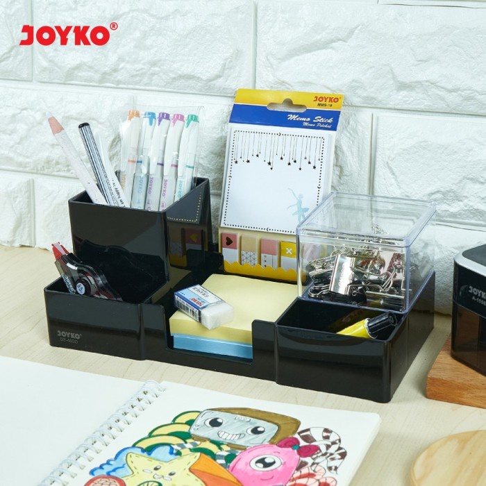 

Terlaris ✨ -Joyko Desk Set Pen Holder DS-46CO Tempat Alat Tulis Meja Bahan Plastik - White- 2.1.23