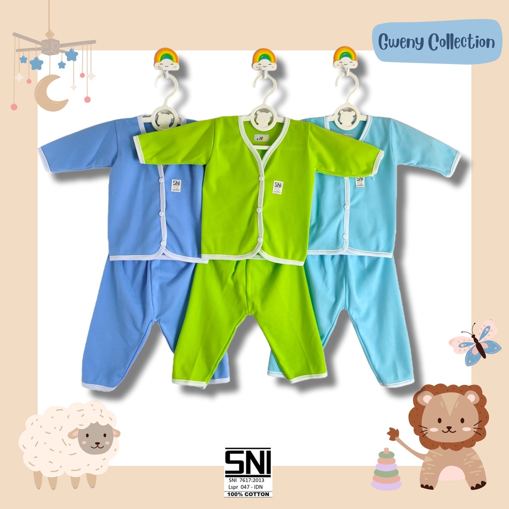 SETELAN BAYI BARU LAHIR KUTUNG/LENGAN PENDEK/LENGAN PANJANG BABY NEWBORN  UNISEX MURAH (DKF)