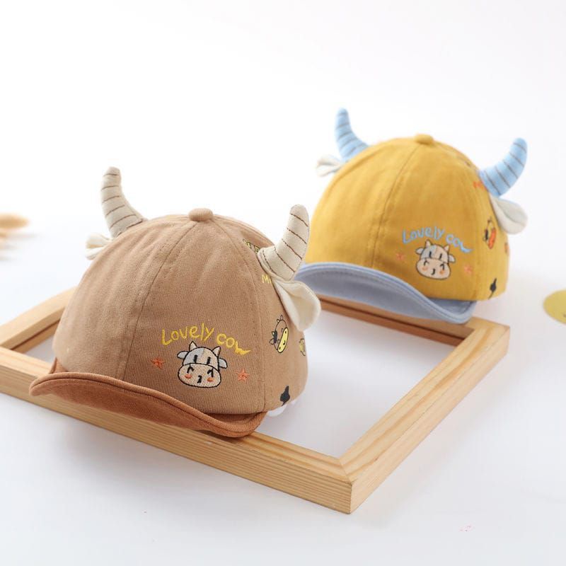 Topi bayi baseball Lovely Cow premium baby cap