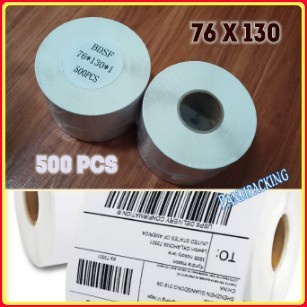 

cusss order] Kertas Sticker Label Printer Thermal Barcode 76 X 130 isi 500pcs Hemat