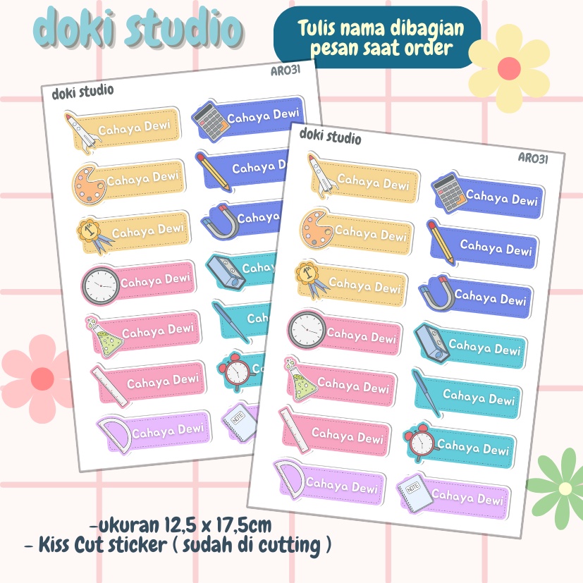 

[DOKI] Stiker Dekorasi Lucu / Sticker Journal / Stiker Aesthetic Memo Sticky Notes Journal Scrapbook Planner - Sticker Nama / Barang