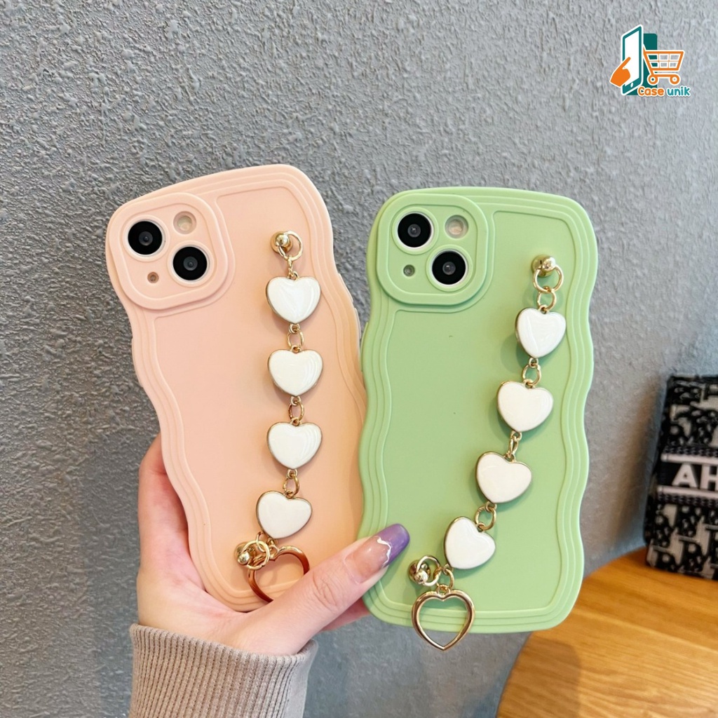 GC05 SOFTCASE GELOMBANG RANTAI LOVE FOR OPPO A3S A1K A5S A7 A11K A12 A15 A16 A55 A17 A17K A31 A8 A37 NEO 9 A39 A57 A9 A5 A52 A92 A53 A33 2020 A54 A55 A57 2022 A77S CS5244