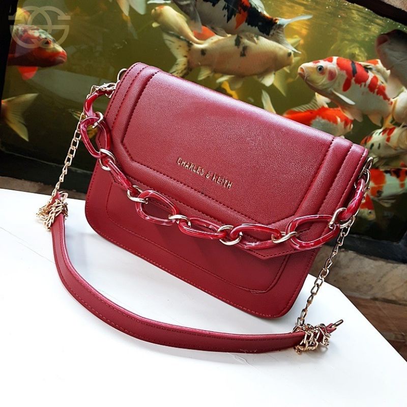 Fashion rantai Giok 02-6517 Tas wanita Selempang 2 tali grosir Murah THR