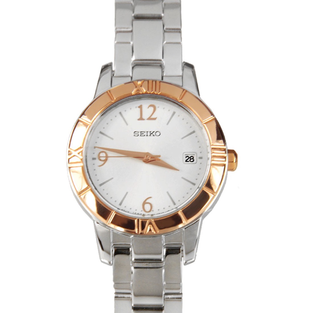 Seiko Ladies SXDE36P1 Silver Rose Gold - Jam Tangan Wanita SXDE36