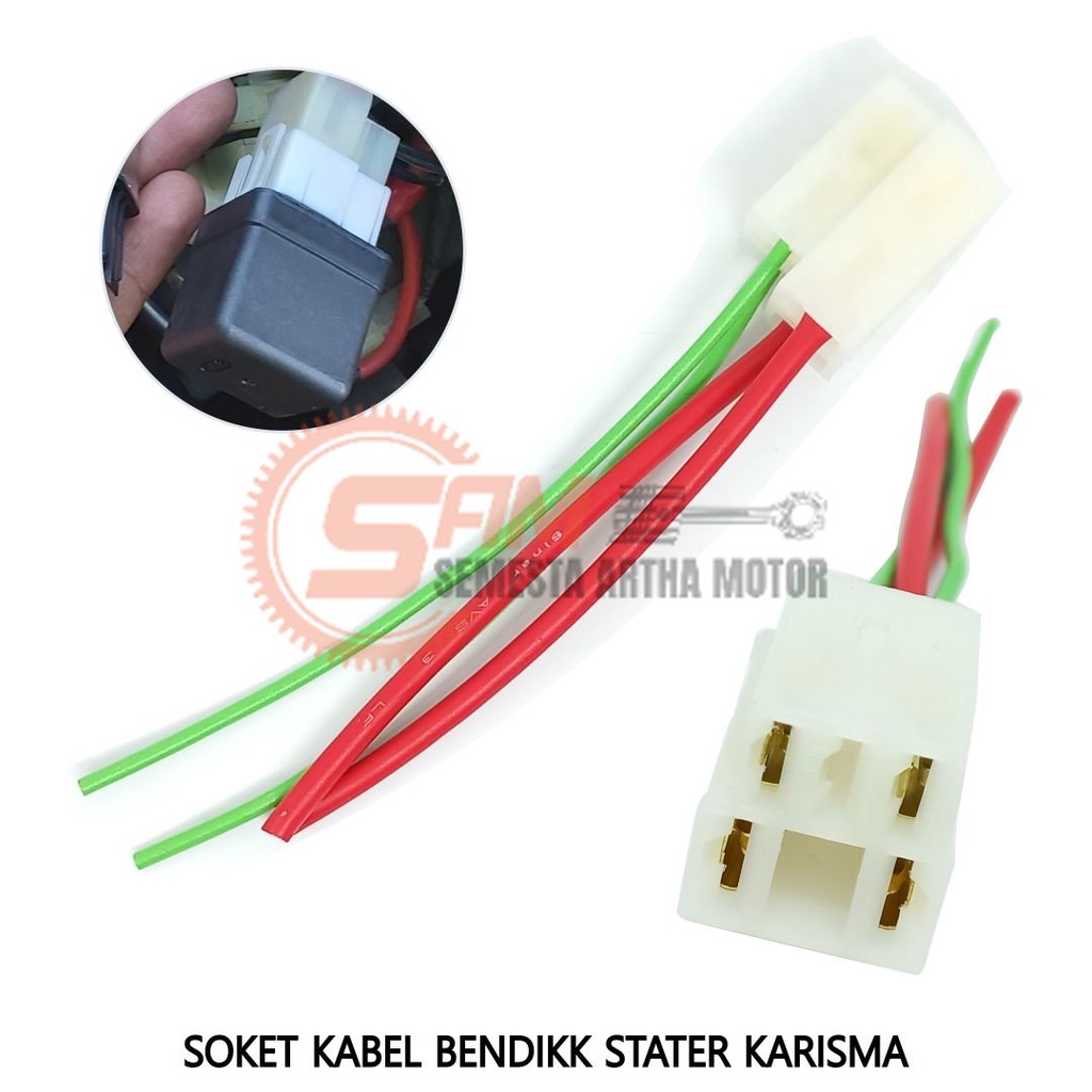Soket Kabel Bendik Stater Karisma Vario Beat Mio Socket Bendix 4 Kabel