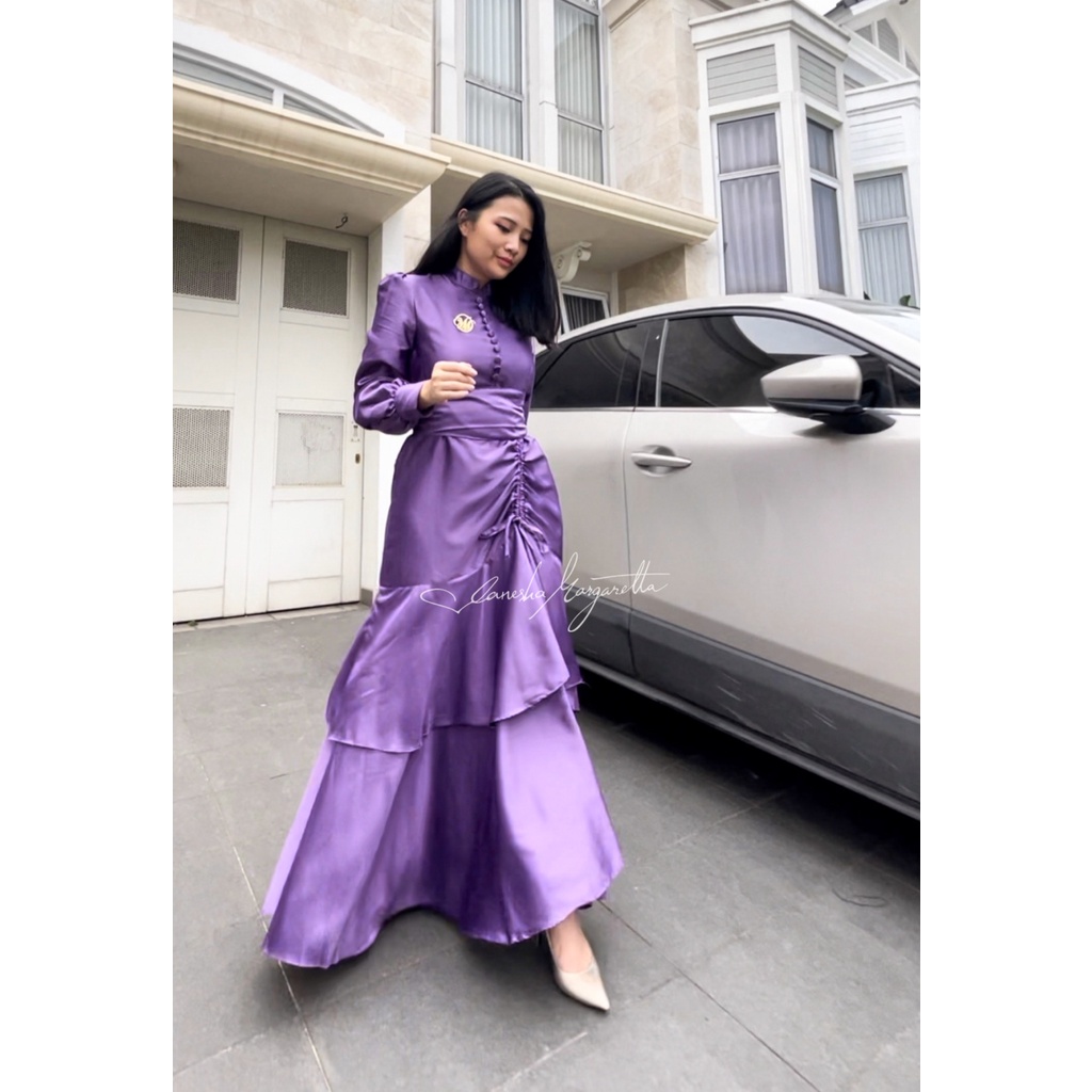 ( VM )- Vanesha Margaretta - 695 Dress busui friendlu mermaid rufle - dress lebaran - fashion wanita