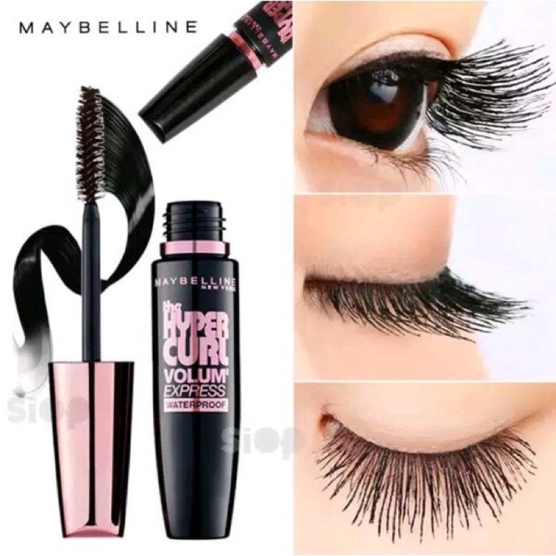 GRATIS ONGKIR BANYAK PILIHAN COD TERMURAH MASCARA MAYBELLINE HYPERCURL VOLUM EYE - MASCARA WATERPROOF