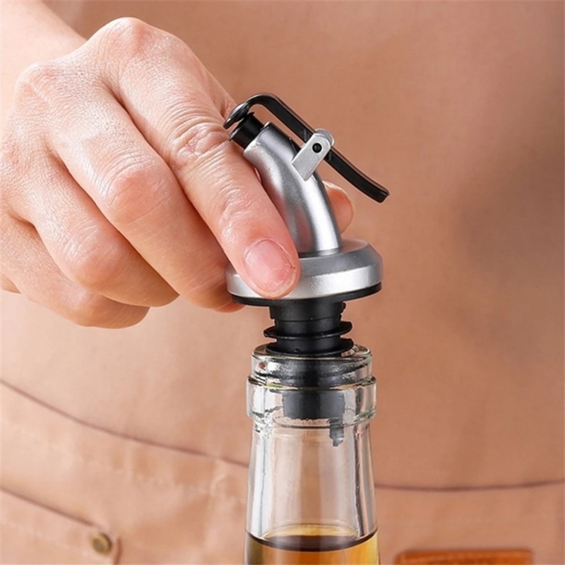 Wine Stopper Oil Vinegar Bottle Stopper Spout Nozzle Anti Bocor Dispenser Wine Dispenser Olive Oil Pourers Sprayer Nozzle Anti Bocor Tutup Botol Minyak Aksesoris Bar Dapur