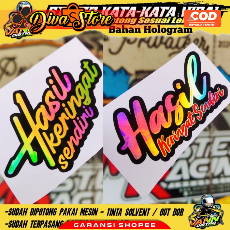 

Stiker hasil keringat sendiri